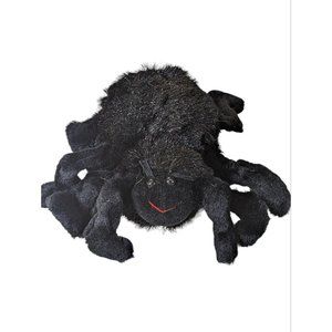 VTG Willie GMA Black Fuzzy Plush Spider Toy Halloween